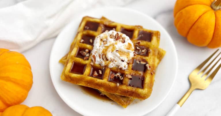 Make Your Own Homemade Pumpkin Waffles. Pumpkin Spiced Waffles